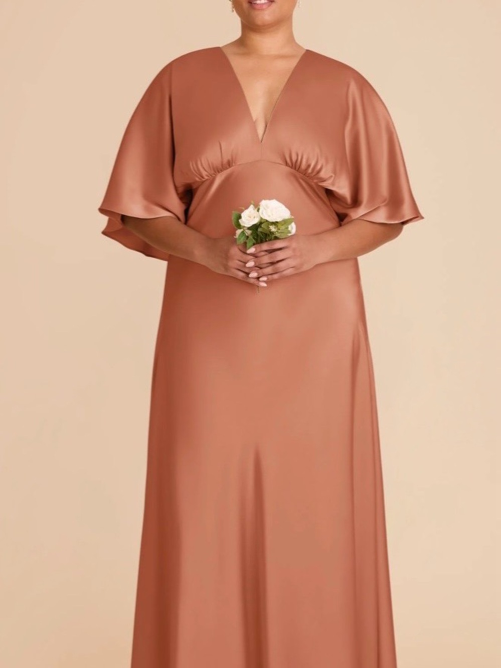 Birdie Grey Shyla Bridesmaid Dress | NWT Terracotta Matte Satin